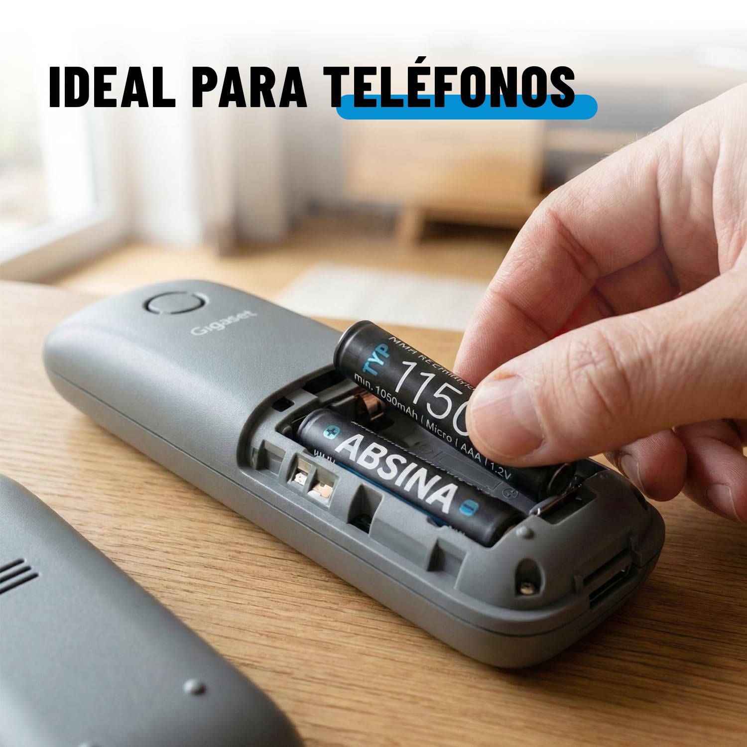 ABSINA Pilas Recargables AAA 1150 NiMH | Paquete de 32 - Pilas AAA 1,2V & al Menos 1050 mAh - Baterías Recargables para Dispositivos Alto Consumo - Pila teléfonos