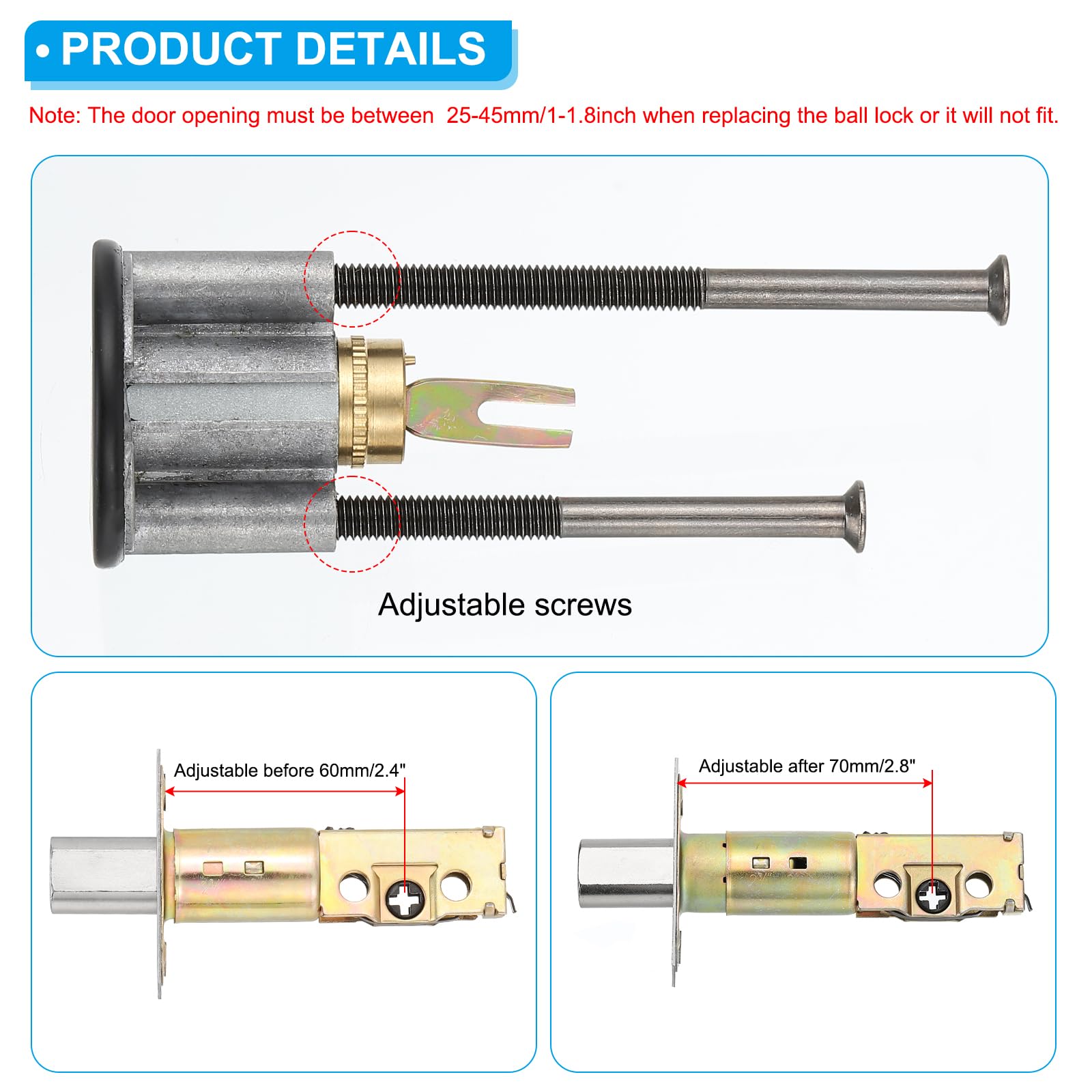 PATIKIL Keyed Alike Double Cylinder Deadbolts - Image 3