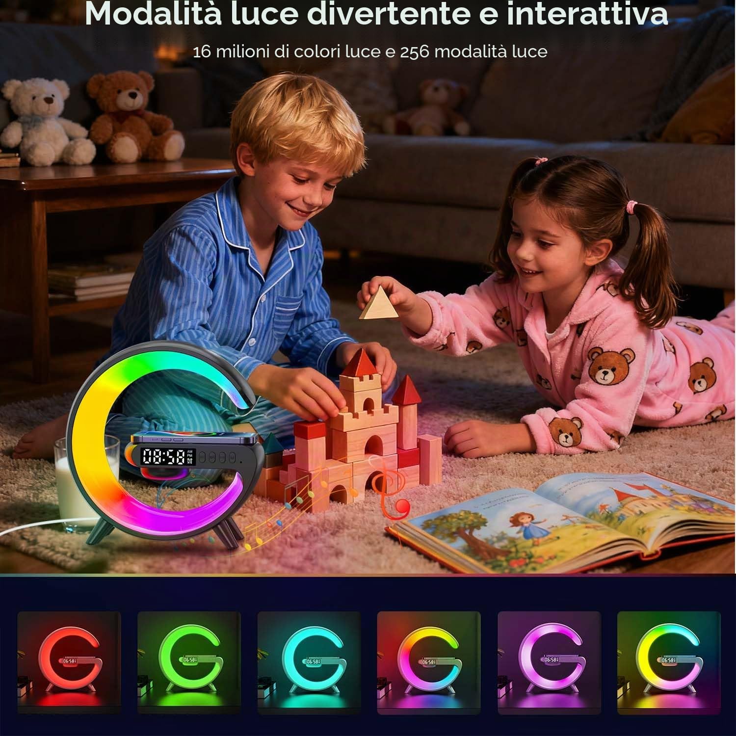 Nexstron Luce caricabatterie altoparlante wireless — immagine 3 di 12