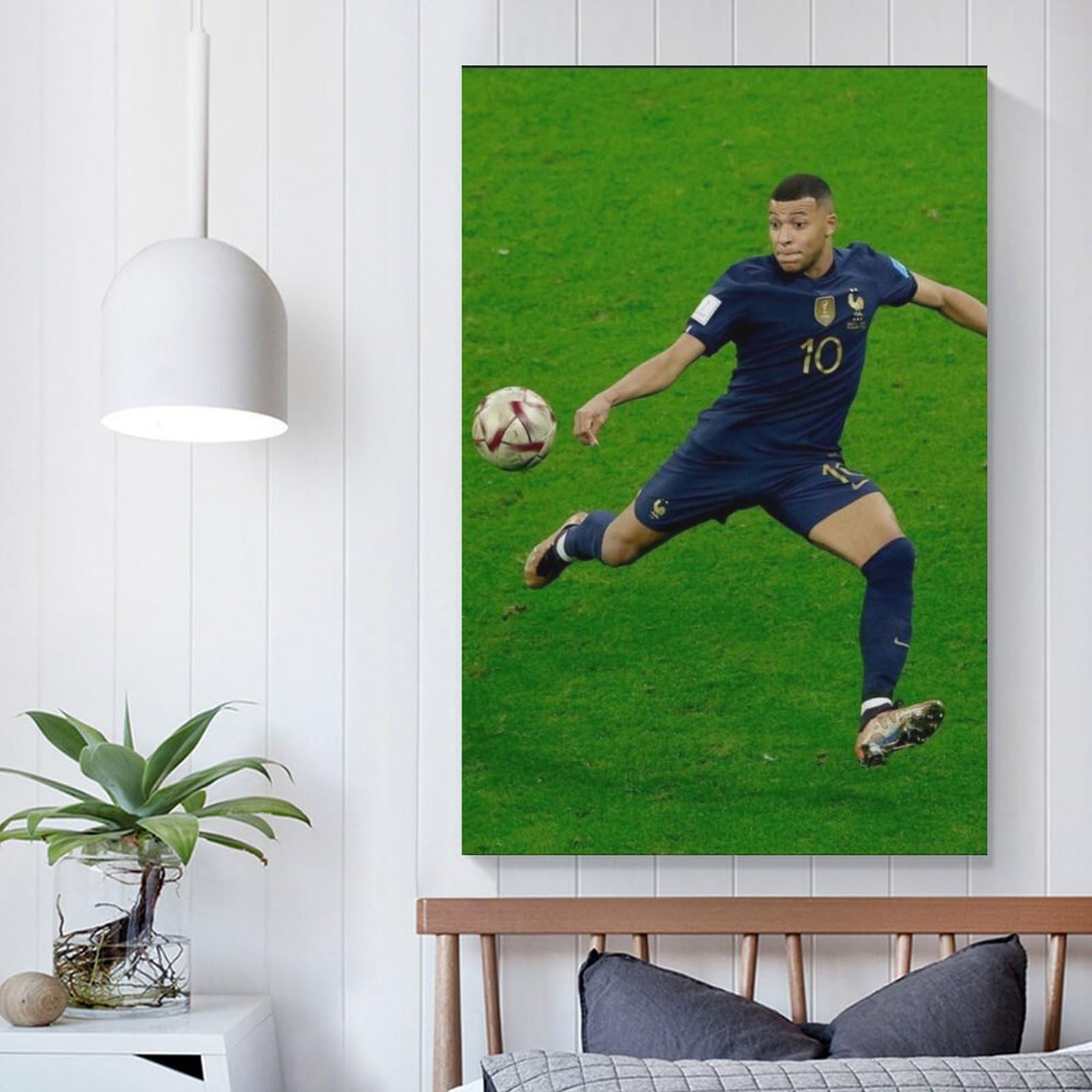 Amazon.co.jp: サッカーキリアンエムバペ絵画ポスター キャンバス