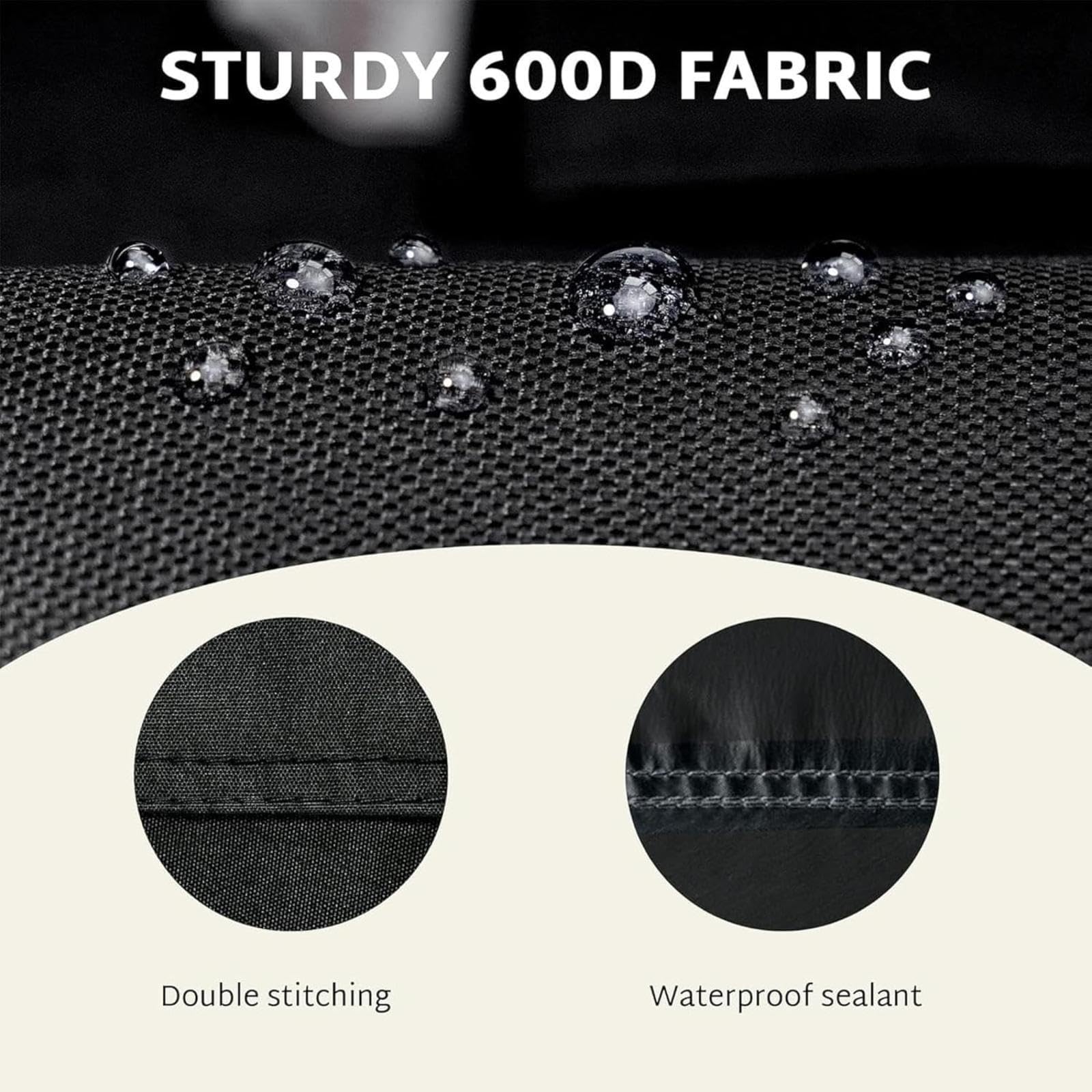 Funda para parrilla de barbacoa resistente a la intemperie, 40 x 40 x 40 cm, protección de piel negra para todas las estaciones, a prueba de polvo, impermeable, para patio al aire libre