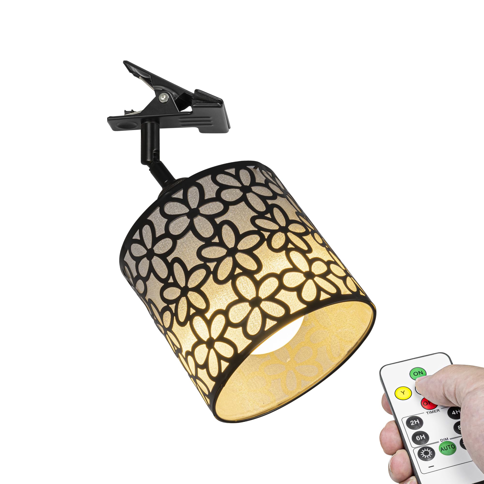 Verstellbare Klemmlampe mit Akku,LED Wandlampe innen, Dimmbar Nachttischlampe,Schreibtischlampe ideal für Flur Büro Heimgebrauch - 14CM - TD0679