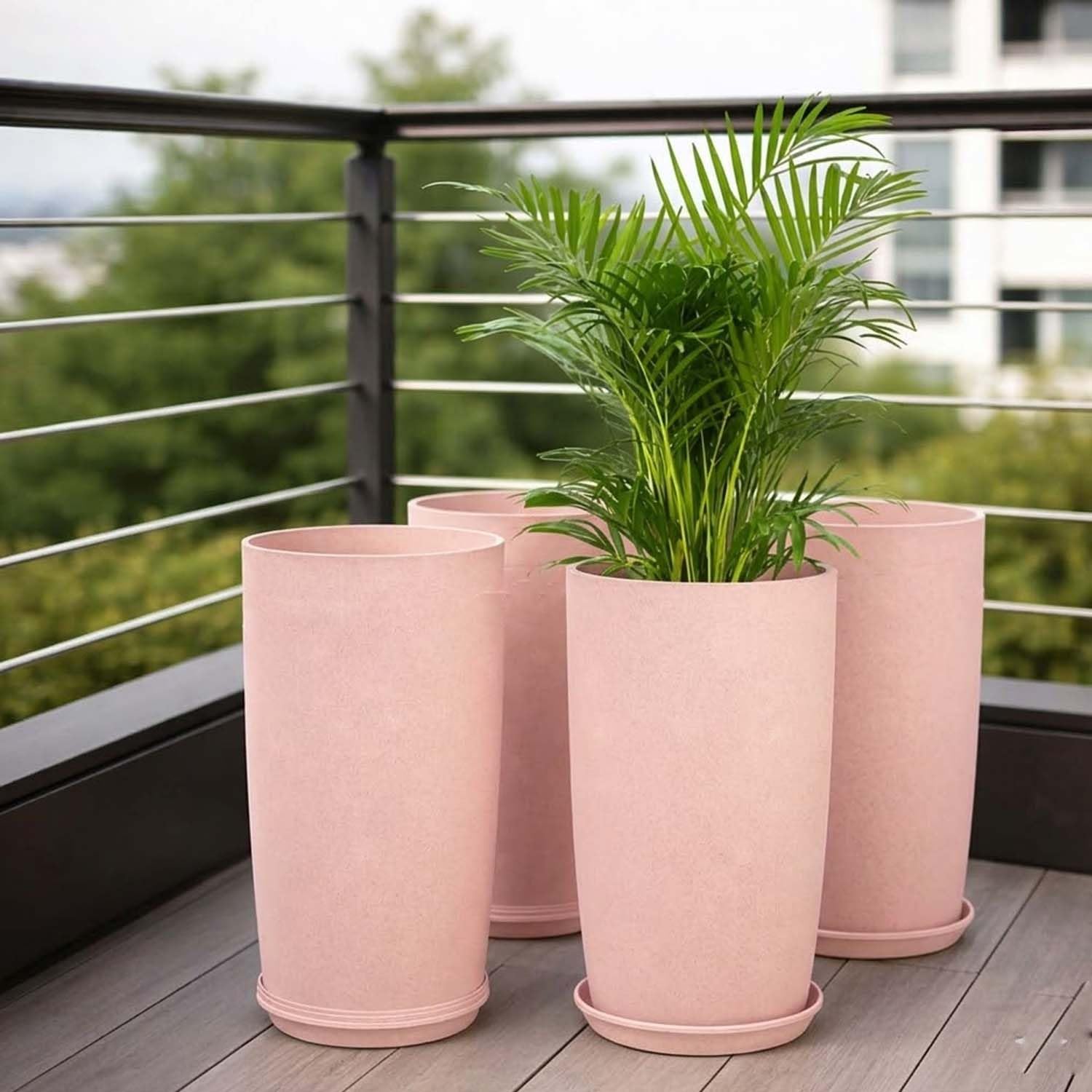 Go Hooked Tower Pots - 4 Pack, Indoor Outdoor Planters -9 Go Hooked Tower Pots - 4 Pack, Indoor Outdoor Planters -9