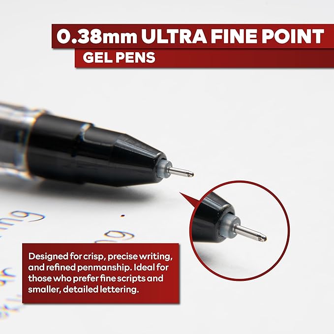 Bolígrafos XFasten Punta Extra Fina 0.38mm 24 Unidades Tinta Negra miniatura 6