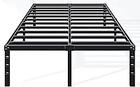Hafenpo 14 Inch Queen Metal Platform Bed Frame - Heavy Duty No Box Spring, Easy Assembly, Noise-Free, 14" Under Bed Storage, Black