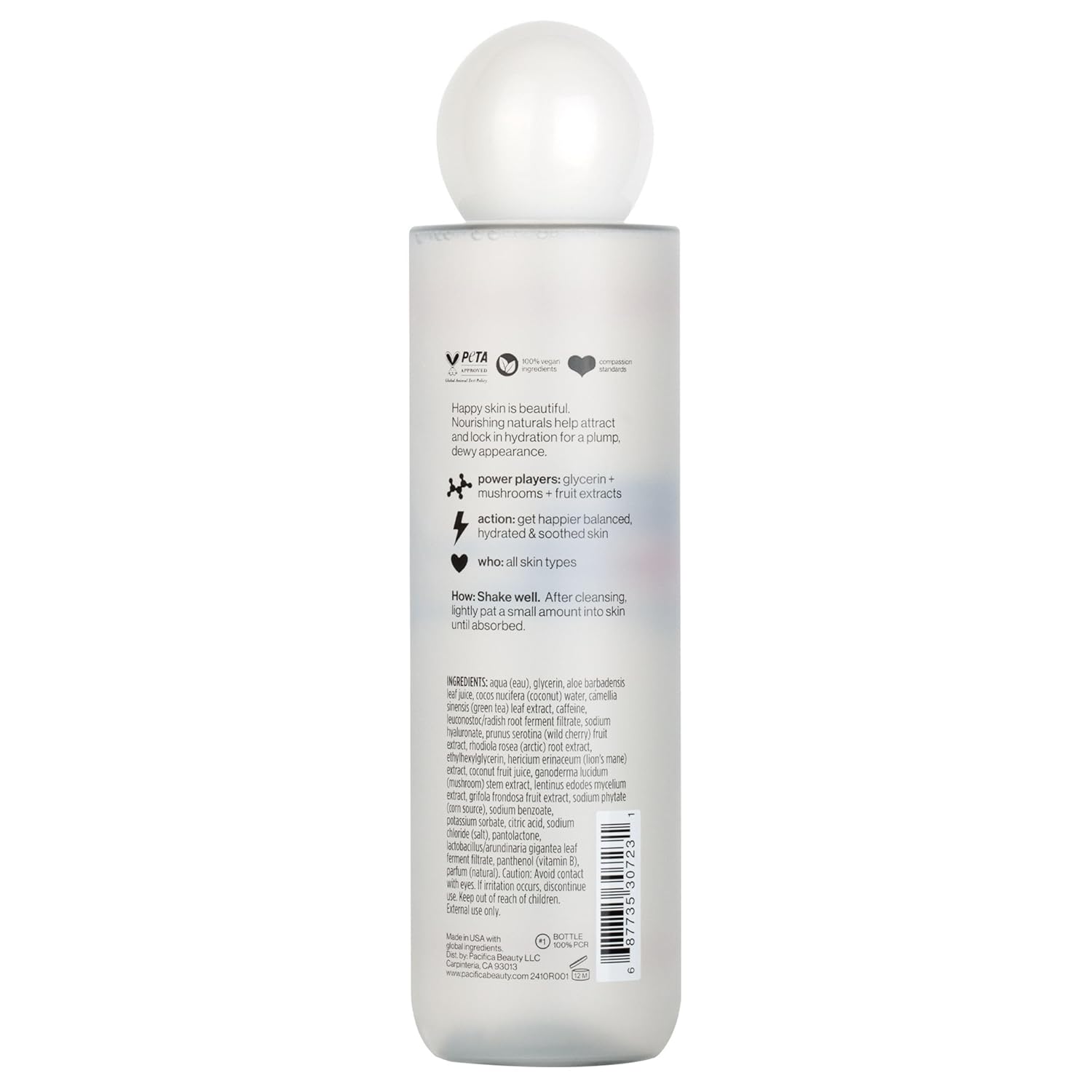 Pacifica Happy Water Hydrating Facial Toner – Vegan Ceramides, Hyaluronic Acid & Electrolytes, Refreshing & Calming for Balanced Skin, Clean Beauty, Vegan, Cruelty-Free, All Skin Types, 4 oz - Image 10