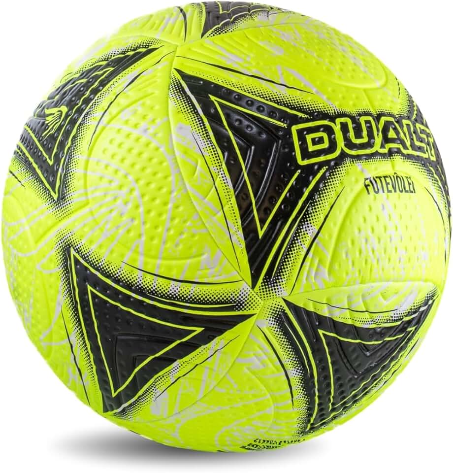 Bola Futevôlei Dualt Amarela Costurada Oficial Praia Areia Tamanho 5 Oficial Durável Resistente Profissional Altinha Futmesa Jogo Impermeável