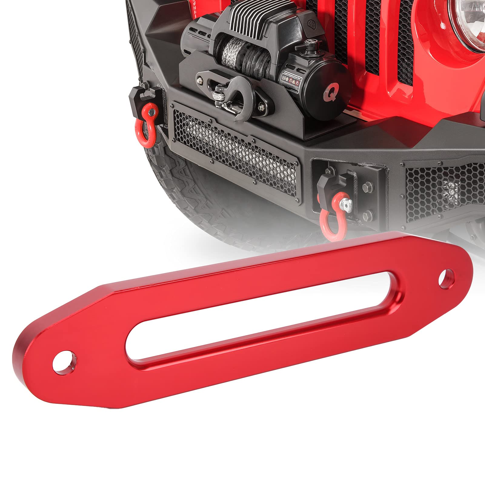 Pilipane Hawse sty1e Winch Fairlead, Car Hawse Winches Fairlead 10in/25 4cm Load 8000 to 15000 Pounds Maintenance Replacement, High Grade Billet Aluminium Hawse Fairlead (A)