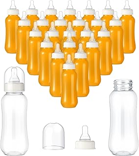 Norme 24 Pcs Baby Shower Bottles 9.5 oz Plastic Baby Bottles Chug Shower Game Party Favors Baby Bottles Bulk for Baby Show...
