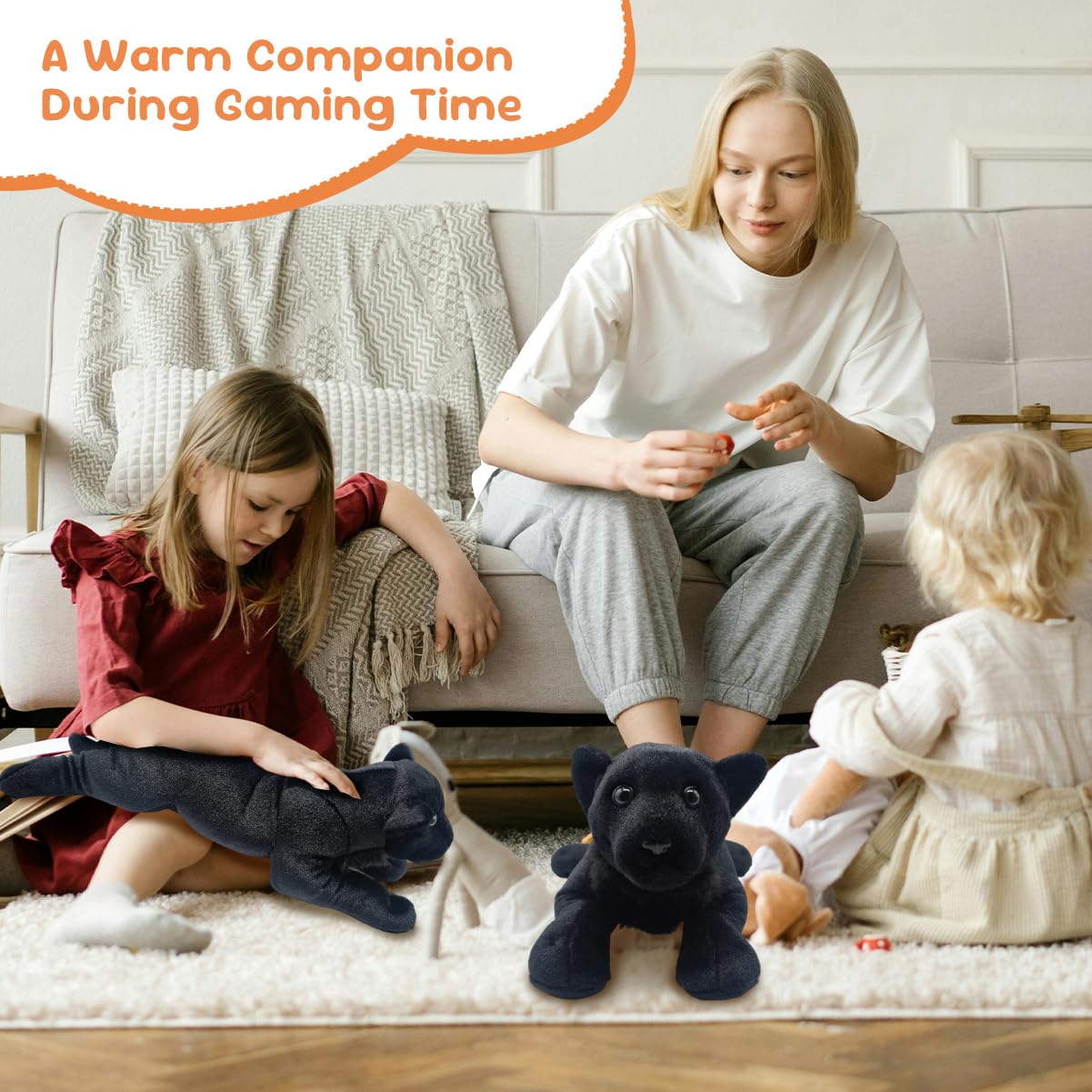 TRAVELKNOT Pantera Nera Peluche La Leoparda Nera Animali della Giungla Simulazione Kawaii Mini Peluche Morbido Natale Compleanno Regalo per Adulti Bambini 60 cm