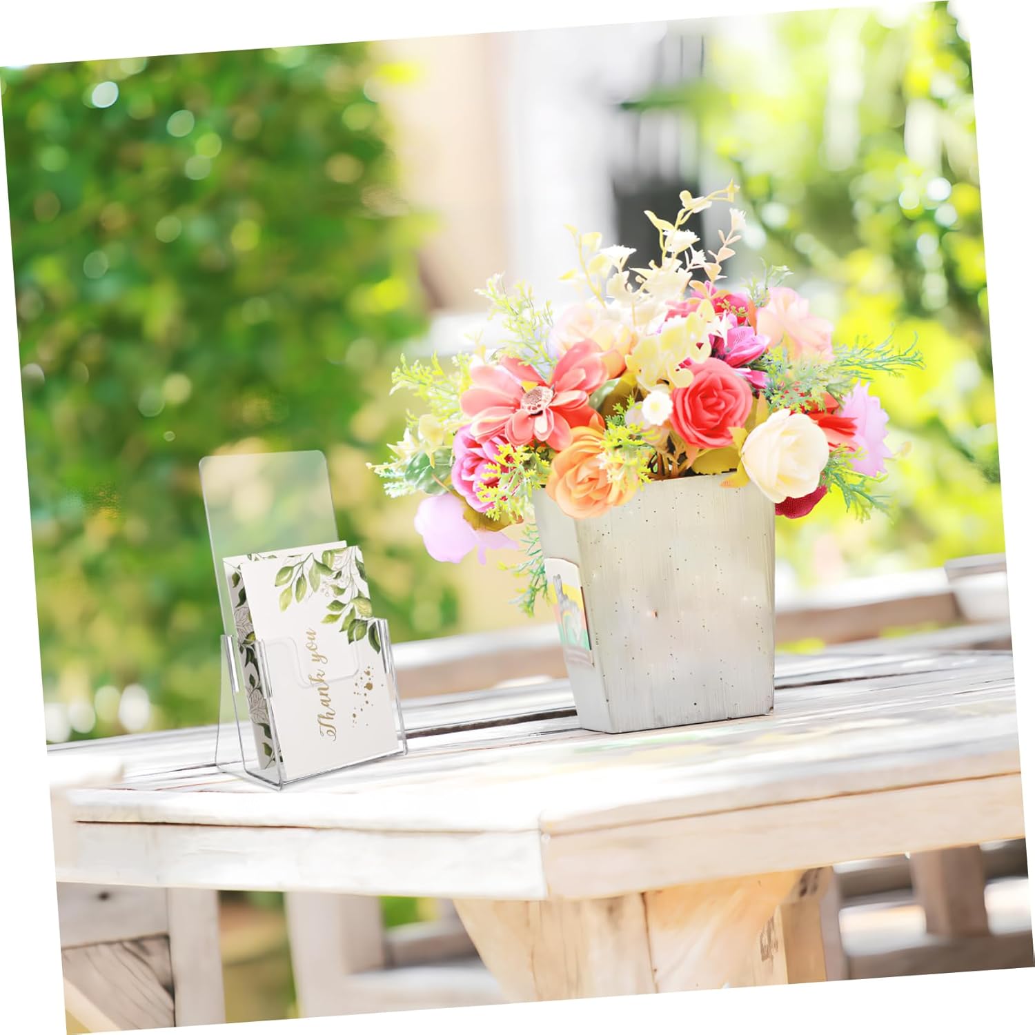 Veemoon 10pcs Acrylic Brochure Display Stands Pamphlet Holder for Magazines and Menus Compact and Sturdy Literature Organizer Easy Installation for Desks and Counters