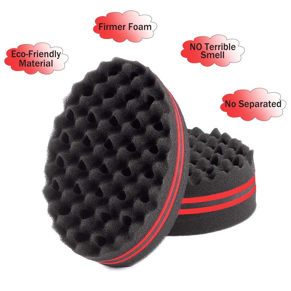 Magic Barber Sponge Twist Brush Hair For Wave,Dreadlock,Coils,Afro Curl As Hairs Care Tool 2.8 IN Hole Diameter Suitable For Curly Hair (1 PCS)