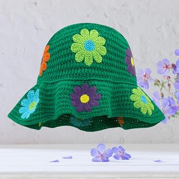 Amazon.com: MODODO Bucket hat,Handmade Colorful Hat Handwoven
