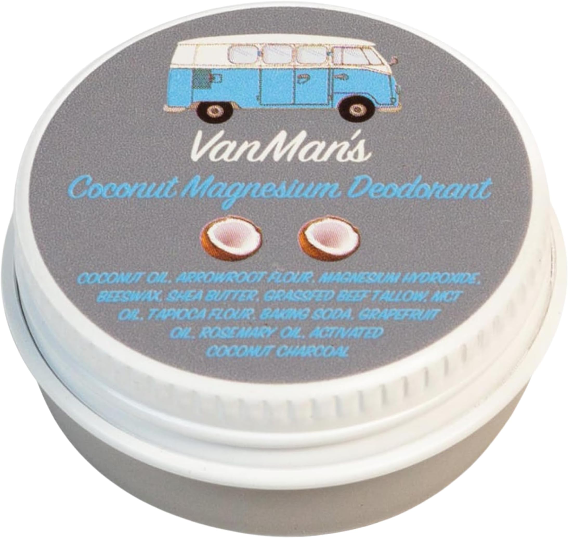 Vanman’s - Tiny Coconut and Magnesium Deodorant for Delicate Skin - Odor Control for Underarms - Routine Deodorant For Women and Men - Personal Care Products - 0.25 oz