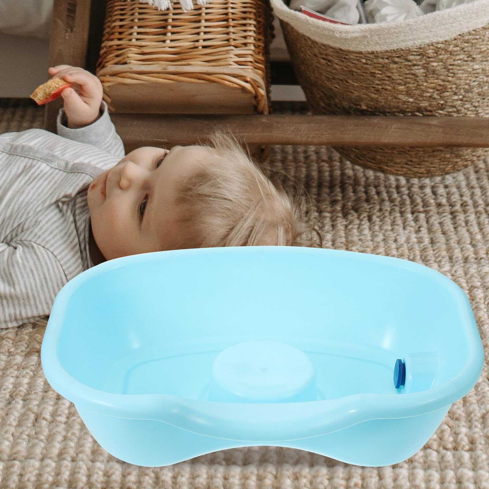 BESTYASH Lavatesta Bacinella Portatile Abs per Incluso con Tubo Anziani e Flusso d'acqua Facile Controllo del Ragazzo Ragazza Ospedali e Periodo Postparto