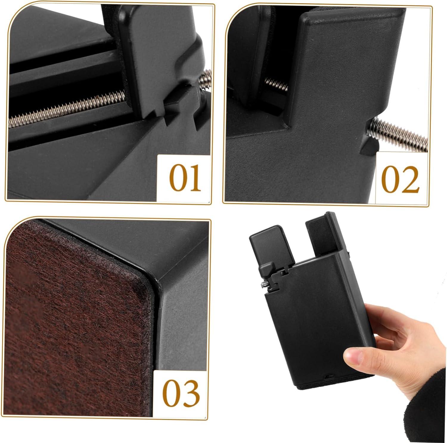 4Pcs Adjustable Furniture Risers for Bed Table and Couch Durable and Heightening Support Pads for Enhanced Stability and Comfort