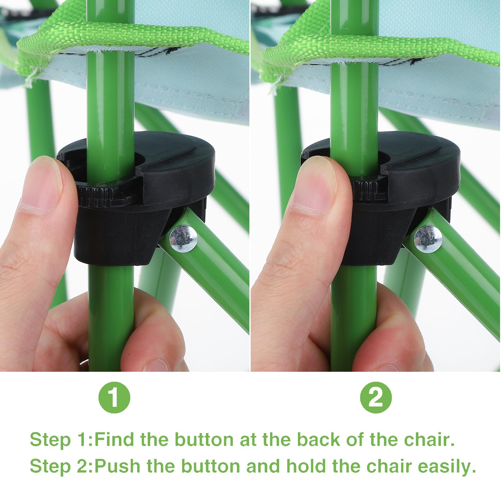 Silla de camping para niños con soporte para bebidas, silla plegable para exteriores, silla plegable portátil, silla de jardín para niños, fuerte y estable, silla de camping infantil para