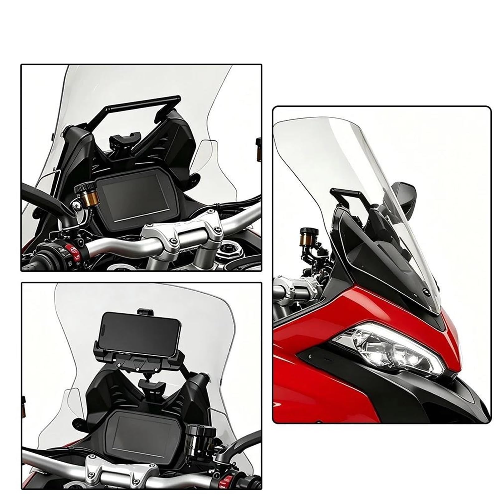 Supporto per supporto GPS Supporto Per Navigatore GPS Da Moto Per DUCATI Multistrada V2/S 2025 V2S Con Stabilizzatore Anti-vibrazione