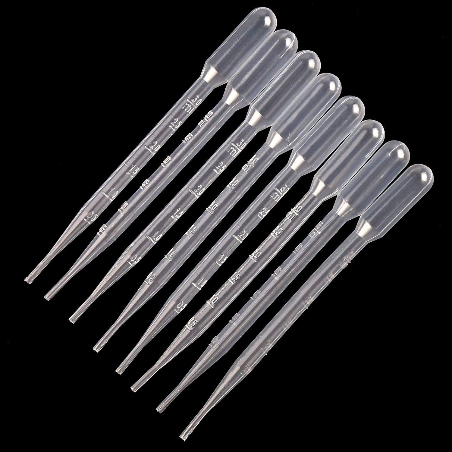 20 Pipettes Jetables 3ml - Compte-gouttes En Plastique Pour Labo, Huiles Essentielles, E-liquides