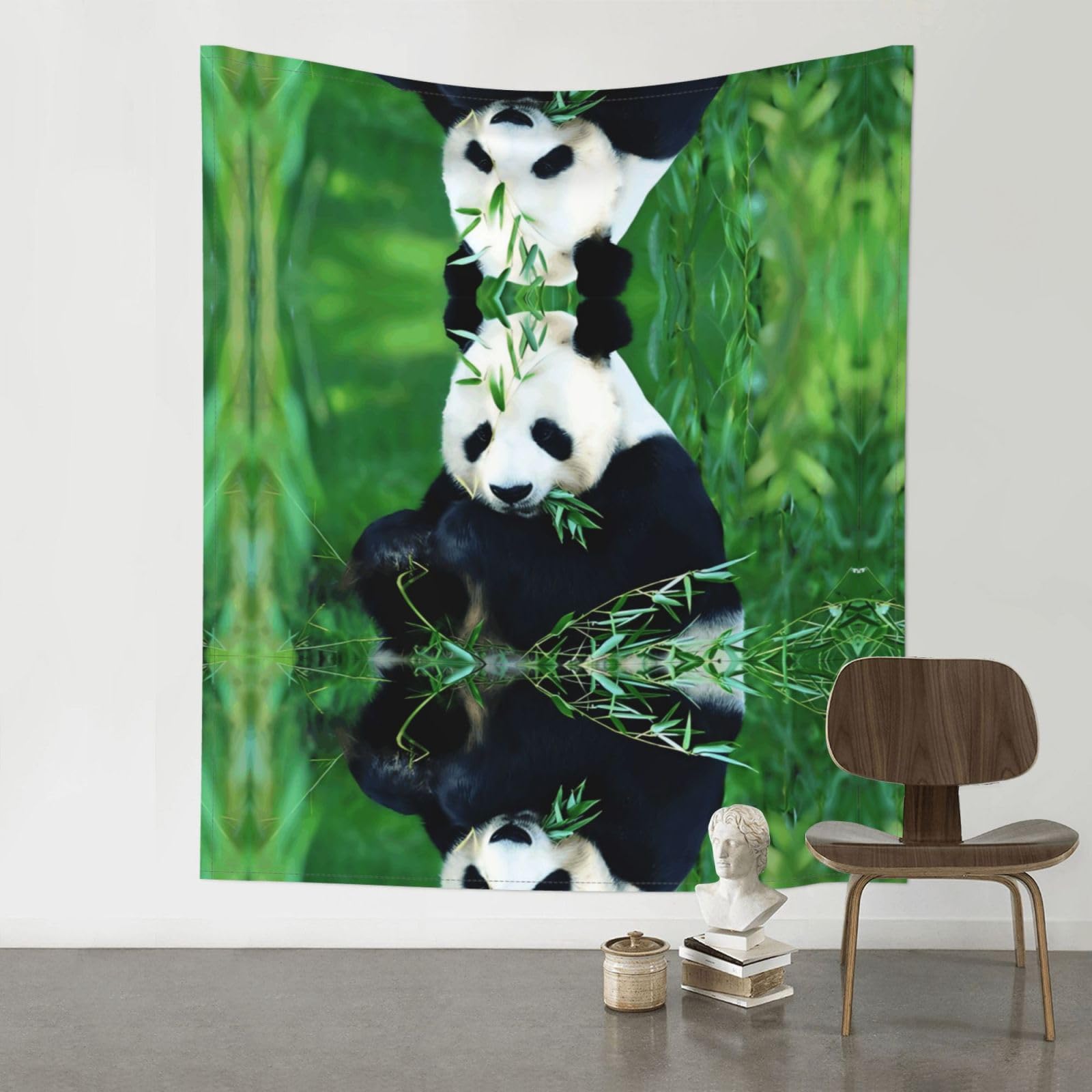 YYHHAOFA Panda Prints 60x51in Wall Tapestry – Durable Polyester Throw for Dorm, Beach, & Home Decor