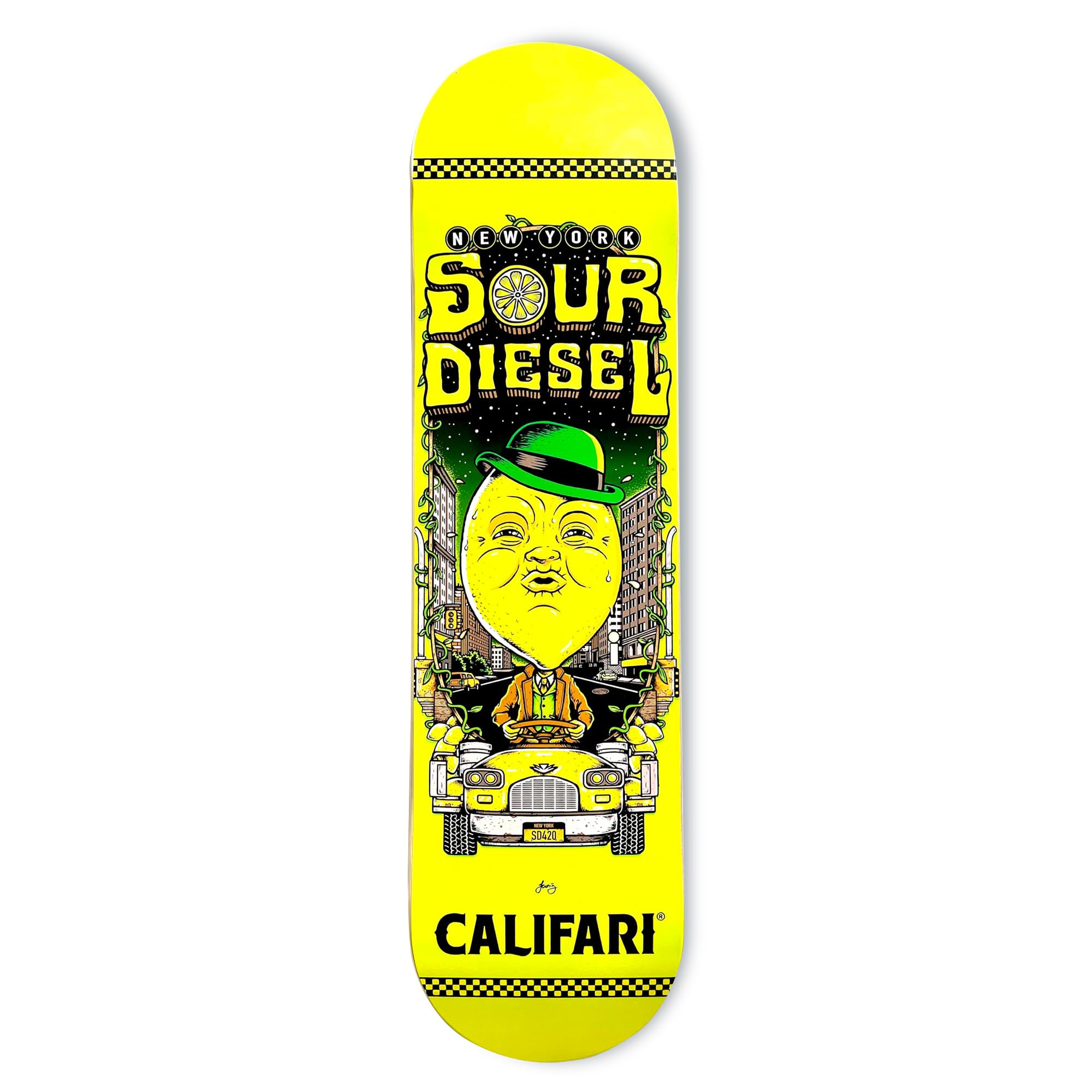 Califaris Skateboard Deck - 32 Maplewood Deck with Califari Art Decoration - Ready for Wall Mount or Just