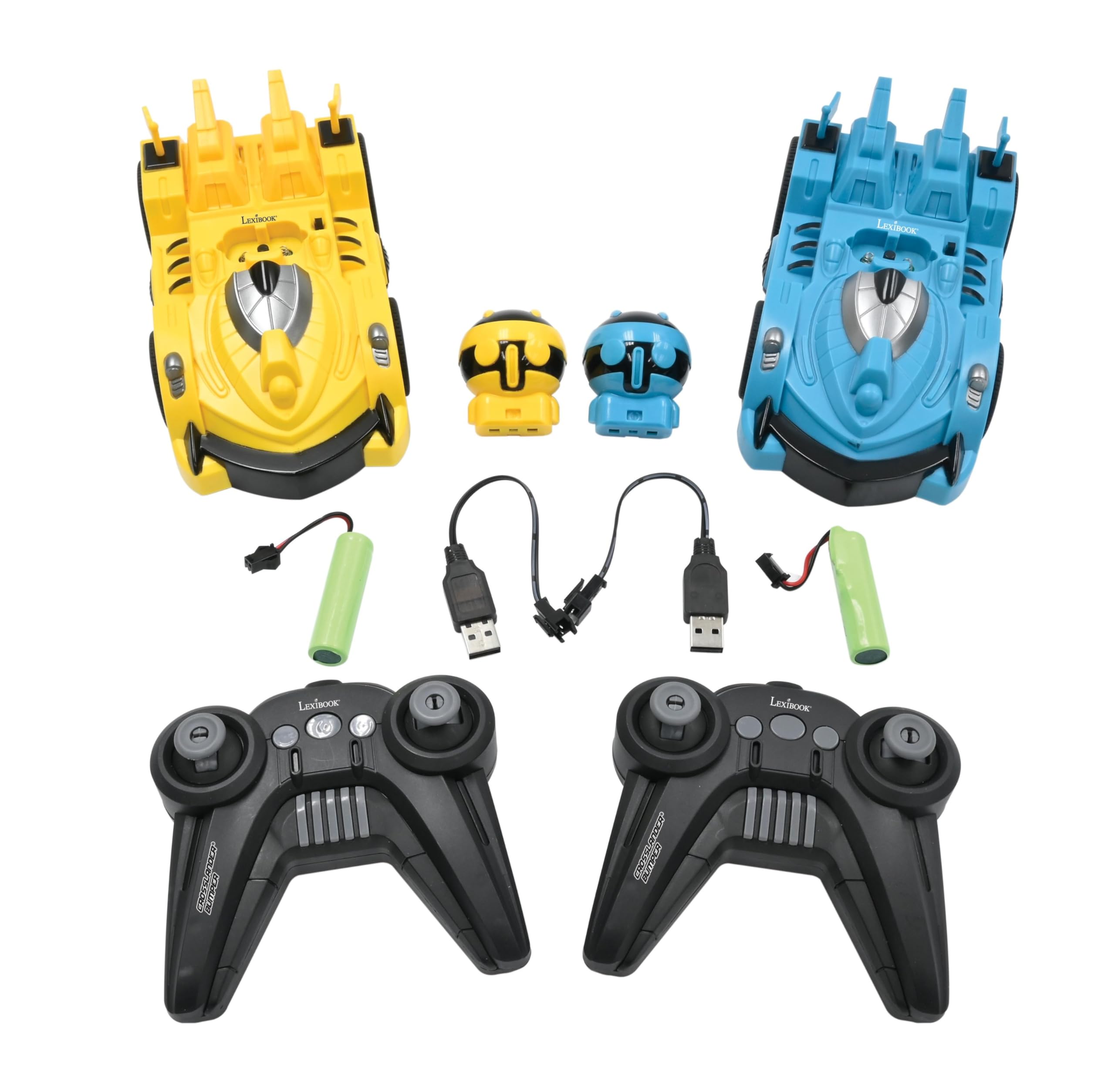 LEXIBOOK, Crosslander® RC Bumper, Set of 2 radio-controlled racer bumper cars, up to 12 km/h (7mph), 2 removable characters - Image 2