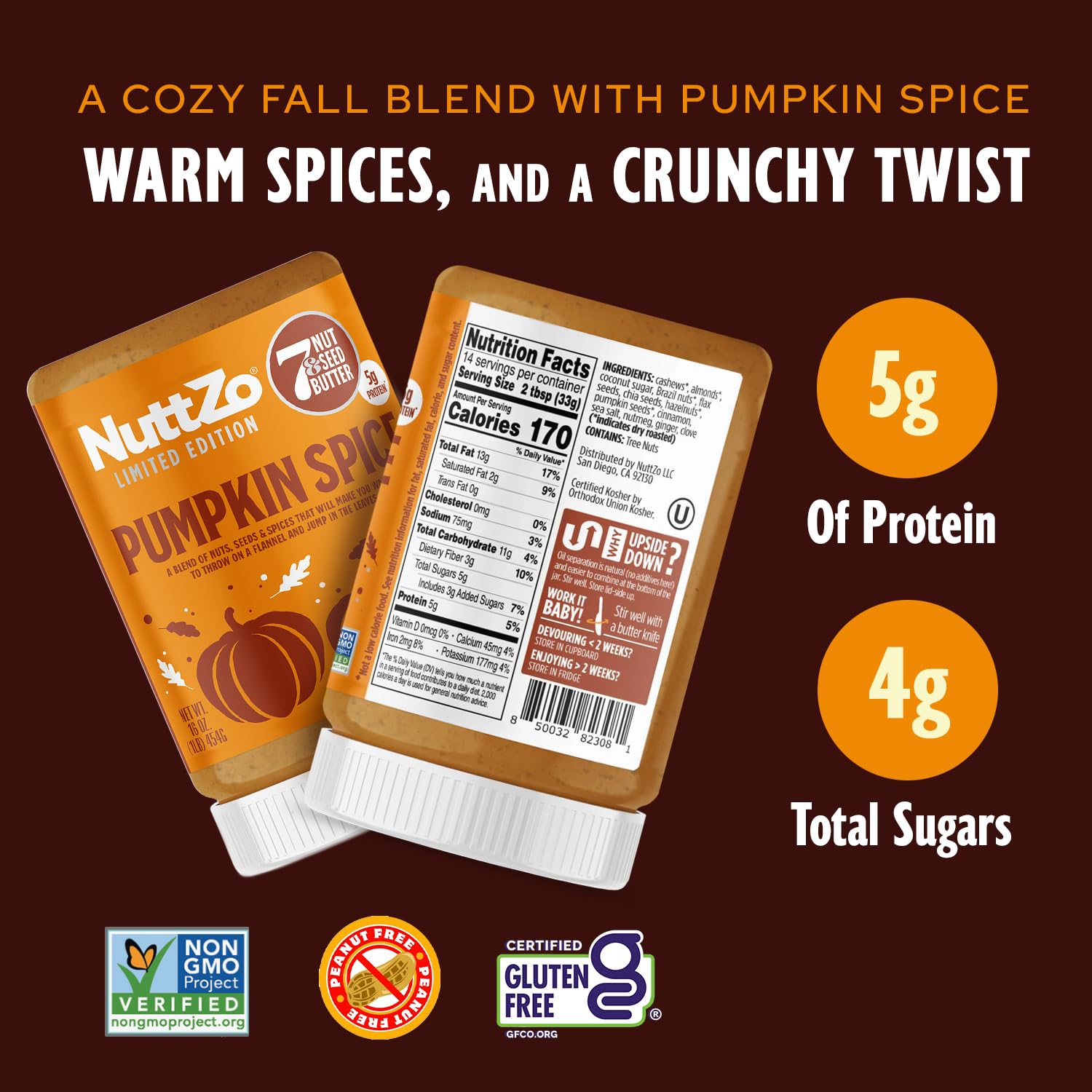 Amazon.com : NuttZo Pumpkin Spice Power Fuel 7 Nuts and Seeds