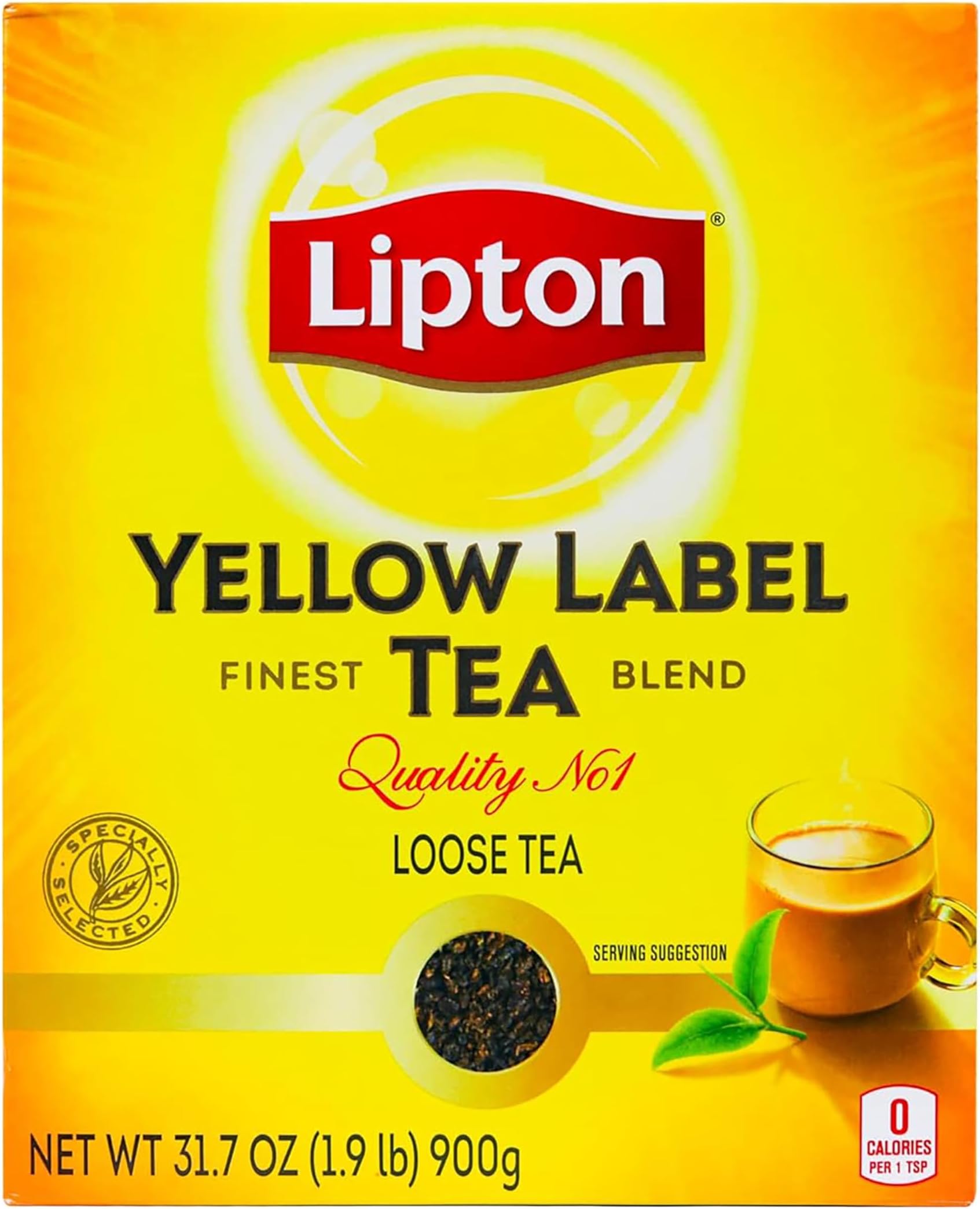 Yellow Label Finest Blend | Loose Black Tea | Premium Quality | Strong Flavor | Aromatic & Refreshing | 900 Grams (Pack of 1)