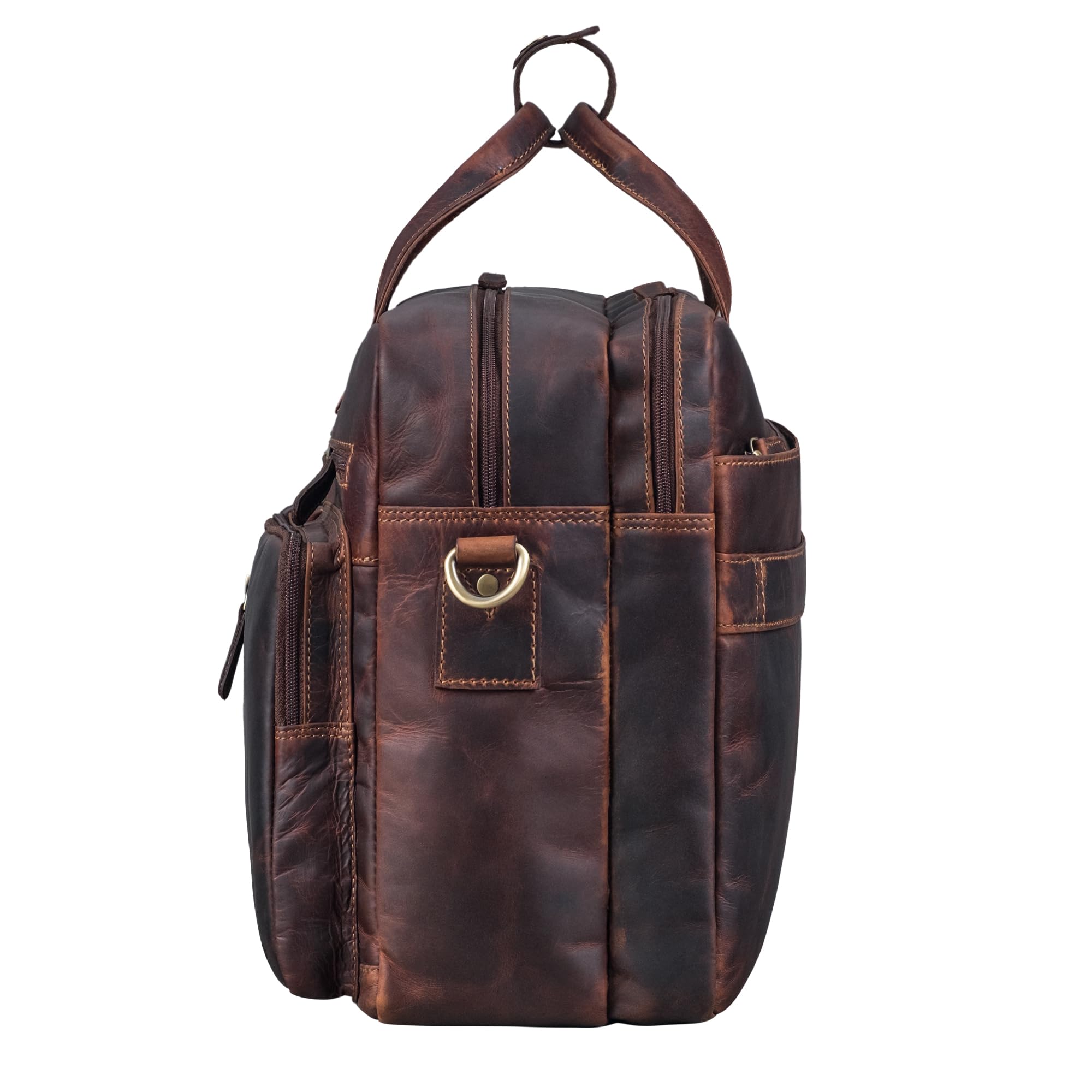 STILORD 'Goliatus' Grande Sacoche Homme Bandouliere Cuir Cartable Professeur Femme Serviette Pochette Ordinateur 17 Pouces Sac d'affaire Housse PC Portable