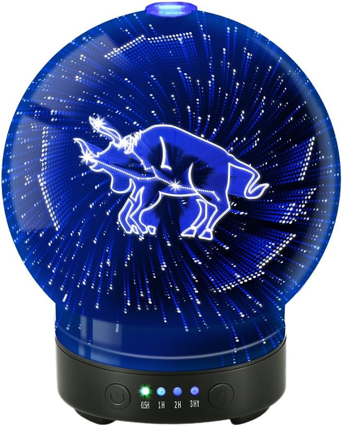 Taurus Essential Oil Diffuser Electric Ultrasonic Cool Mist Humidifier with Star Atlas 7 Color Changing