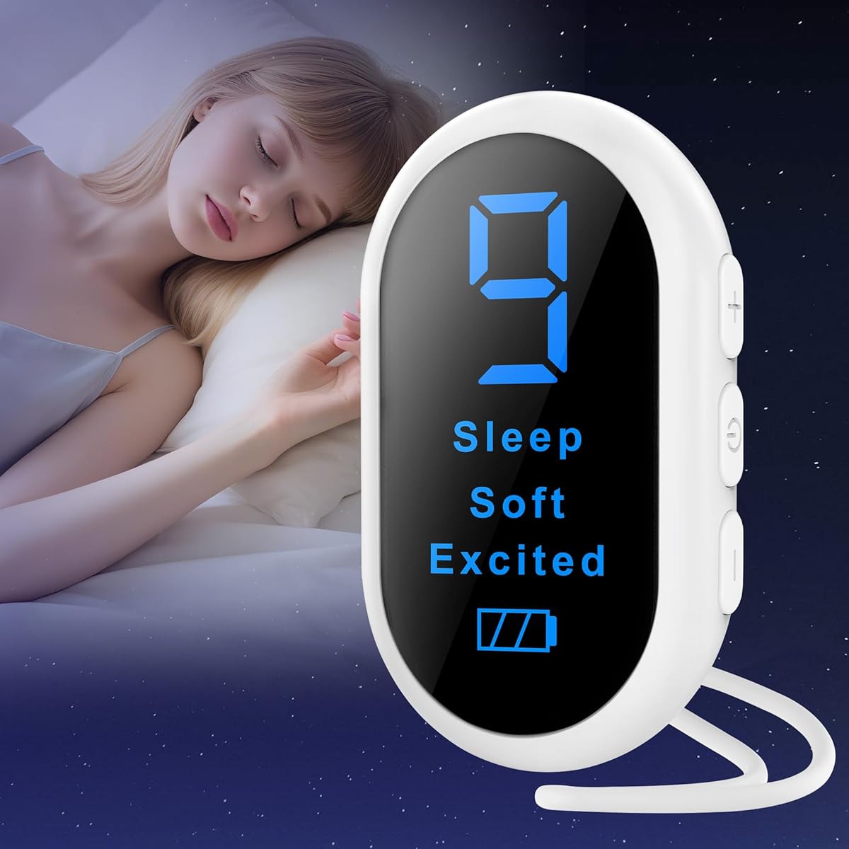 Sleep Aid Device, BOYUNSHI Anxiety Relief for Adults Type-C Rechargeable Microcurrent Calm Palm with 3 Modes & 9 Adjustable Gears Portable Sleep Instrument for Insomnia Solution, Improve Deep Sleep