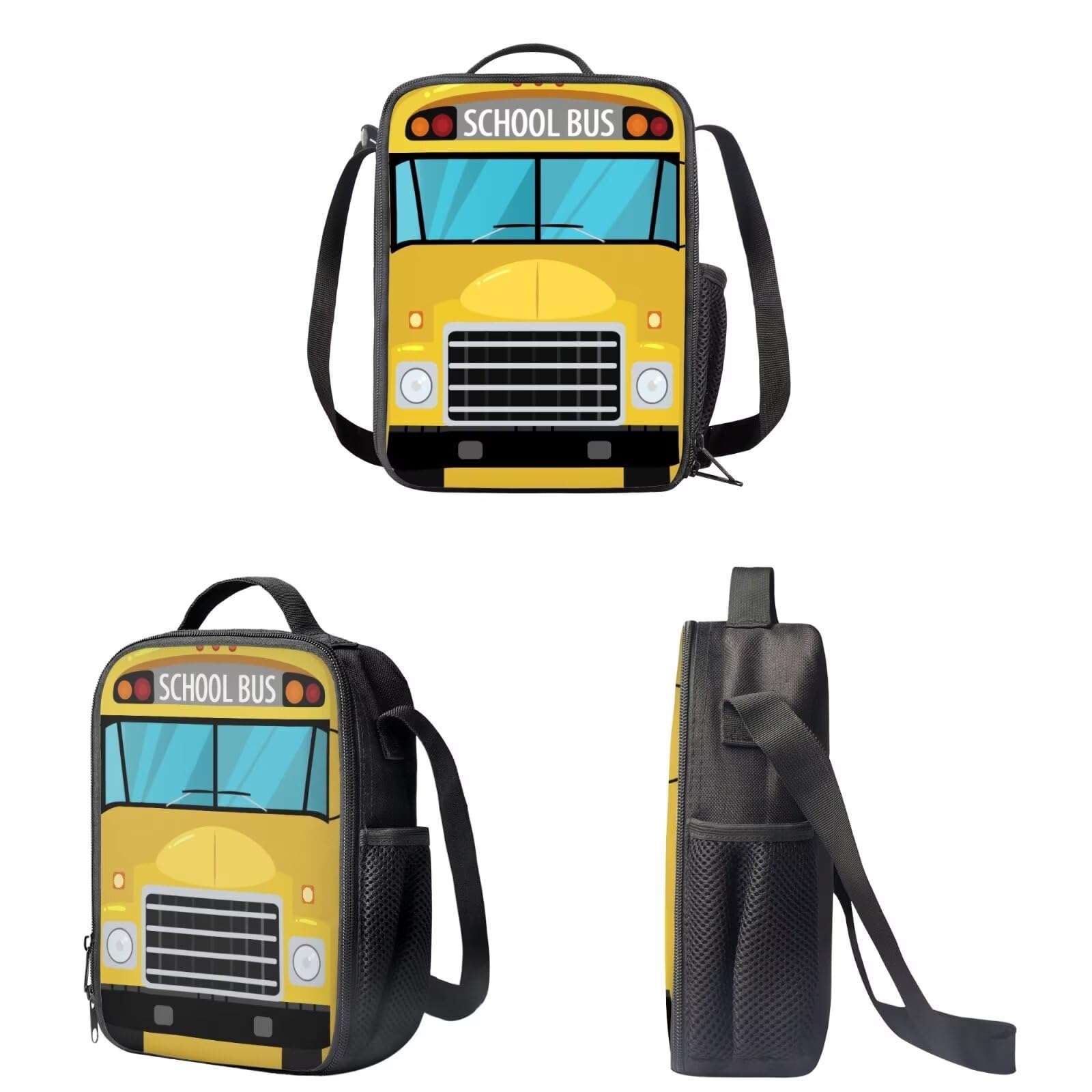 Set di zaini per la scuola elementare per bambini con scatola per il pranzo, astuccio 3 in 1