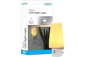 Lights By Night LED Plug-in Night Light with Manual On/Off Switch