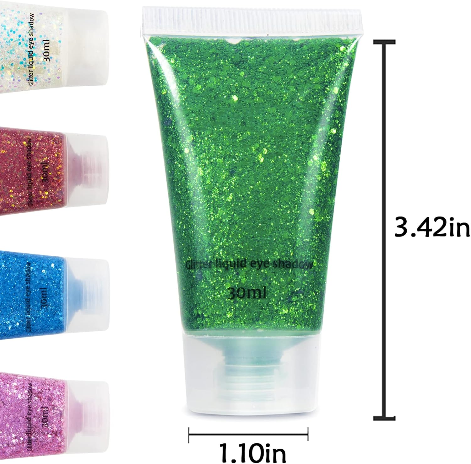 PASNOWFU Body Gel Glitter Set, 5Pcs Mermaid Scale Sequins, Long Lasting Sparkling Eyeshadow, Festival Art Decoration Makeup, Lip Nail Hair Painting Chunky Glitter Decorate : Everything Else