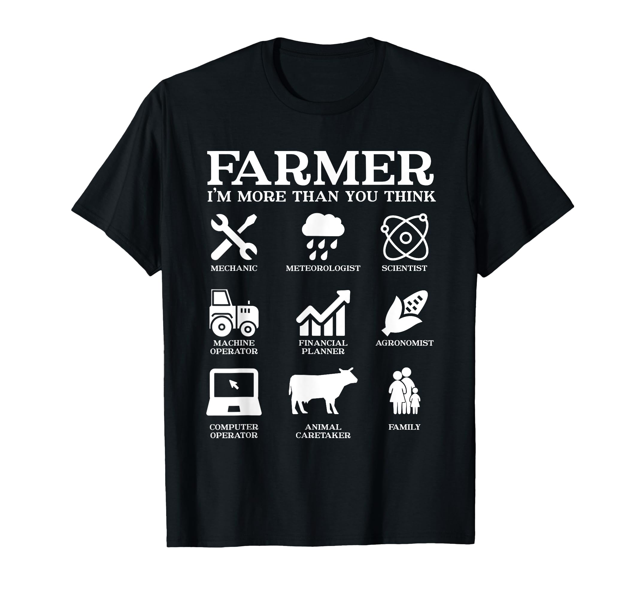 Farmer Gift Idea Farming Agriculture Patriotic Farmer T-Shirt