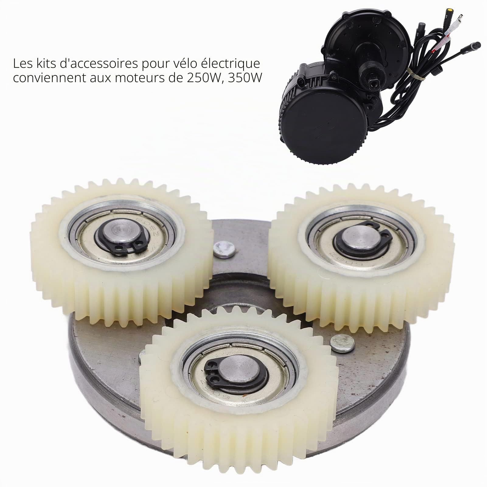 Alomejor Moteur de Vélo électrique 36T Remplacement Planétaire des Engrenages en Nylon pour Vélo électrique 250W 350W Moteur D'entraînement Moyen Accessoires pour vélos