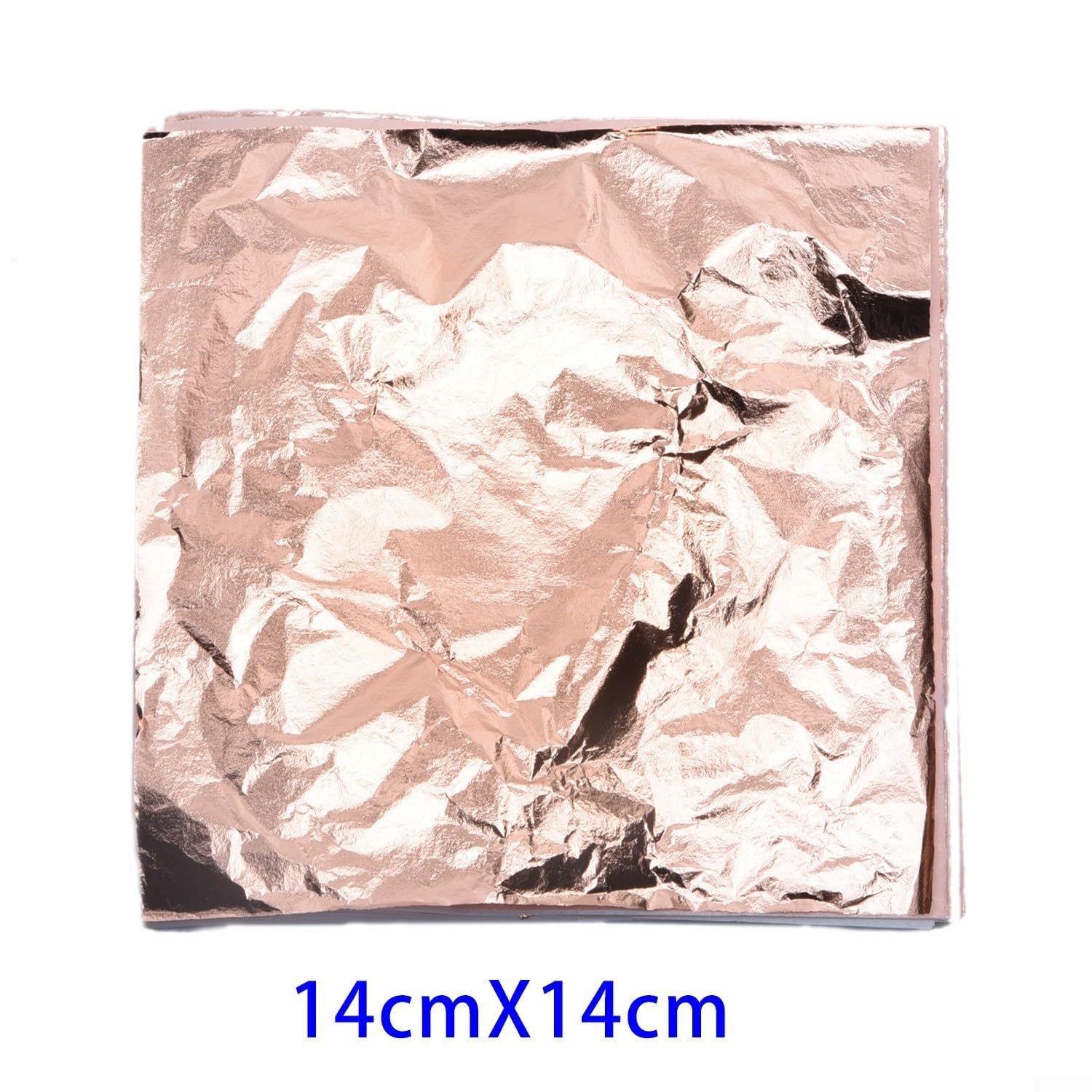 Suministros de decoración de bricolaje, 100 hojas de papel de aluminio dorado brillante, plata, cobre (cobre)