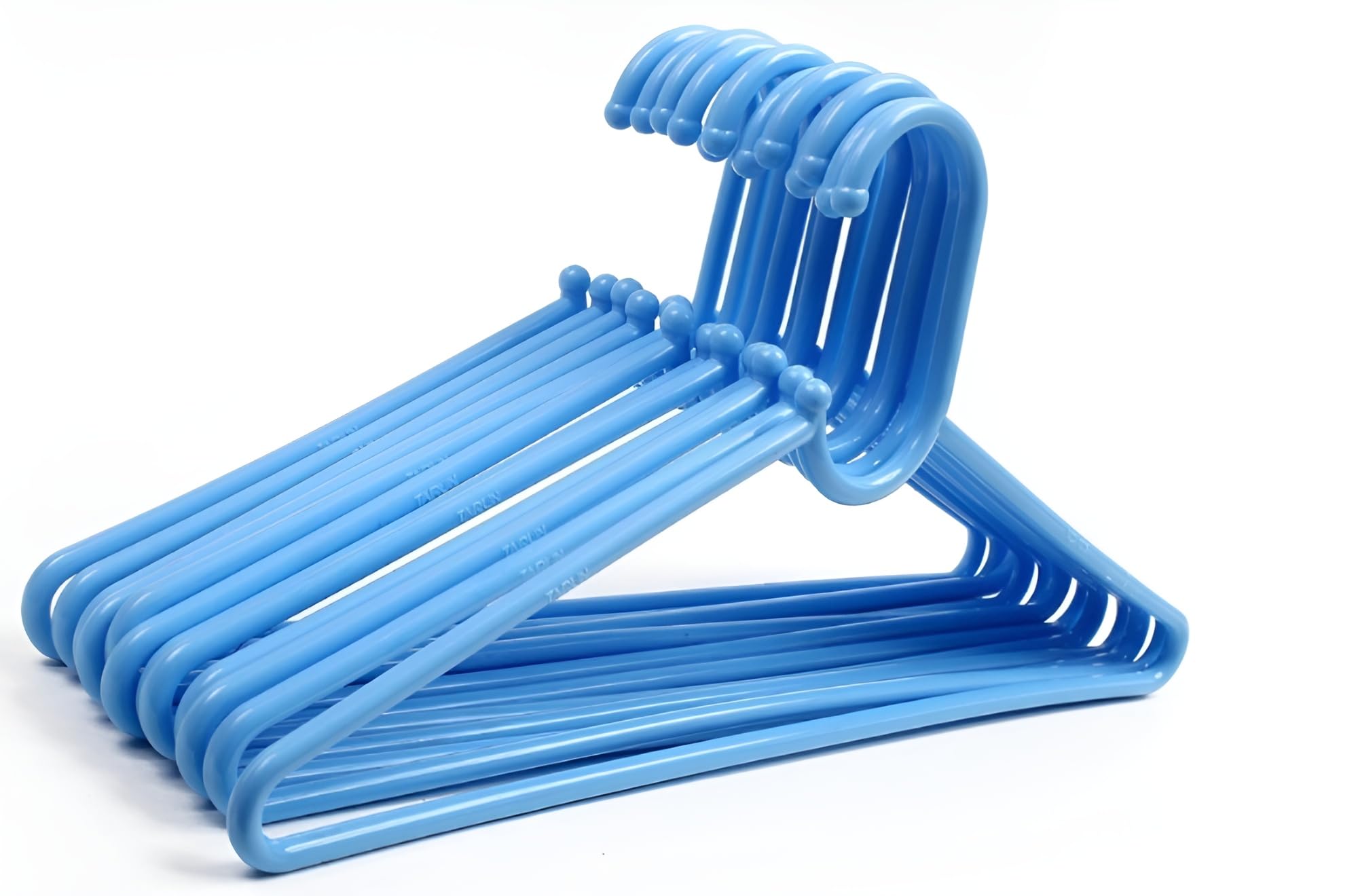 Multicolor Plastic Hangers – Pack of 12 | Durable & Lightweight Cloth Hangers for Wardrobe | Non-Slip Design for Shirts, Dresses & Clothes Organization