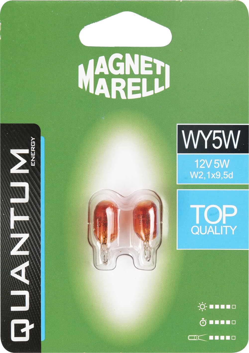 Magnets MARELLI 070.00000000009490 WY5W Pair of Bulbs Car Glass 12V 5W Connection W2,1X9,5d