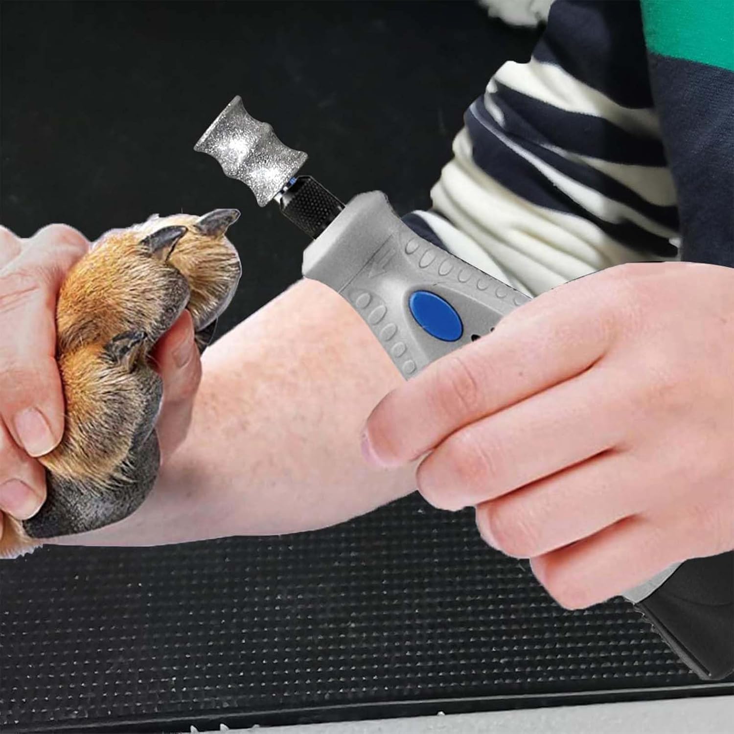 2 Pack Diamond Rotary Grinder Bits for Dogs - Pet Nail Grinder Attachment - 1/8" Replacement Grinder Wheel for Dremel - Pet Nail File & Clippers for Medium & Large Dogs (XL)