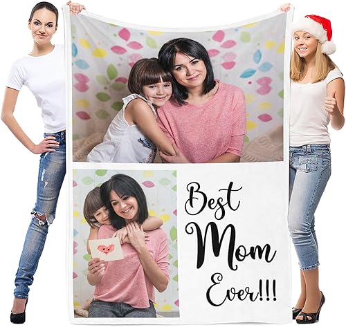 Vista 9 de Regalos personalizados para el día de San Valentín para mamá, manta personalizada con foto, manta de fotos personalizada, mantas personalizadas