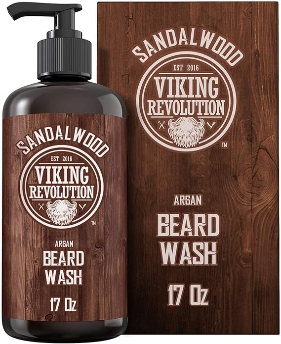 Viking Revolution Beard Wash Shampoo 17oz / 503 ml with Argan & Jojoba
