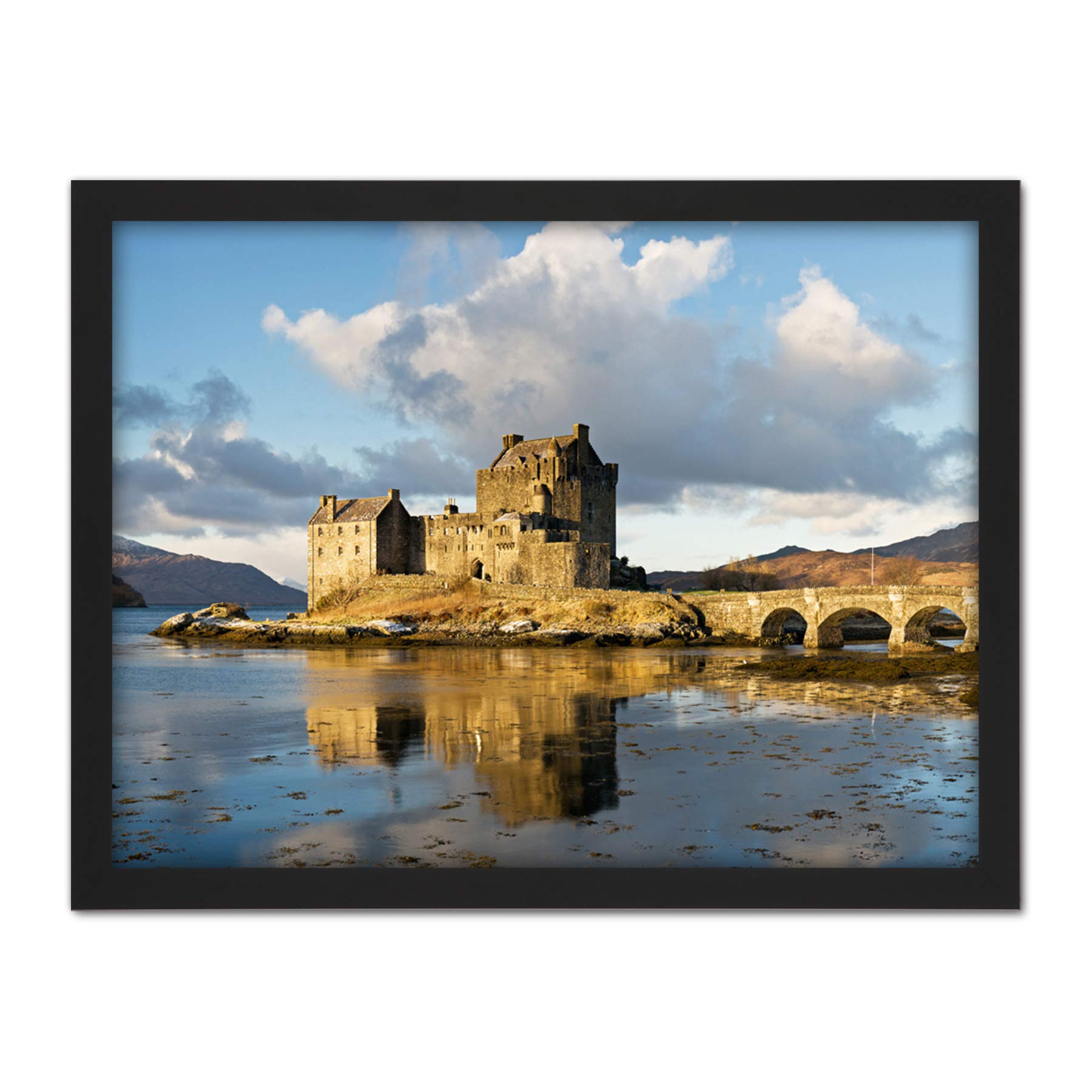 Iliff Eilean Donan Castle Kyle Lochalsh Scotland Photo Artwork Framed Wall Art Print 18X24 Inch
