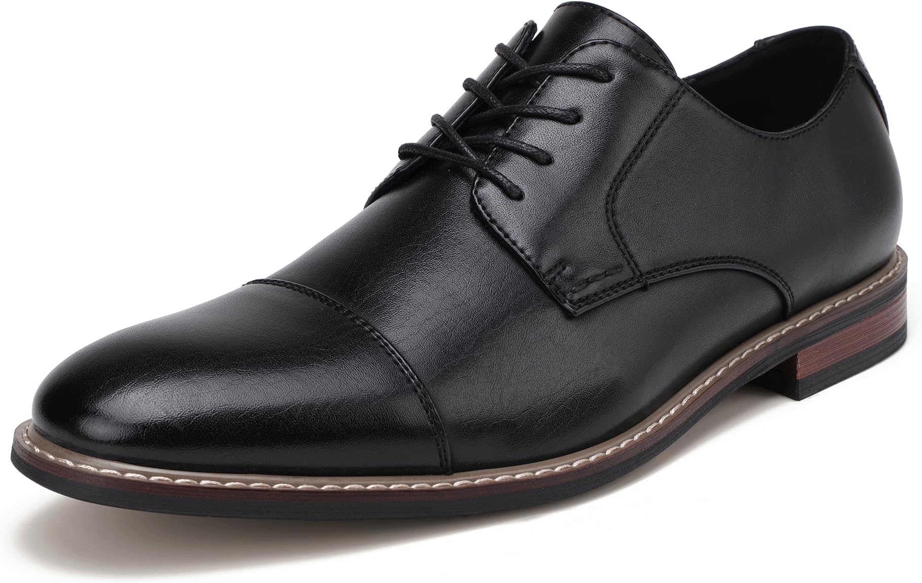 Men Dress Shoes Formal Wingtip Lace Up Latex Insole Oxford Business Wedding Leather Derby Shoe