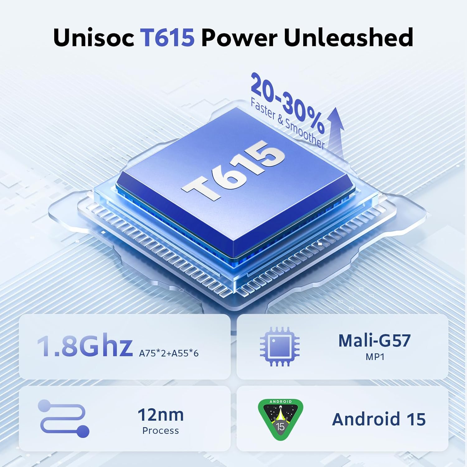 Android 15 Tablet, 10 Inch Tablets Android, Octa-Core, 24GB(8+16) RAM+128GB ROM+1TB Expand, 1280x800 IPS Display, HD Touchscreen, Widevine L1, GPS, 2.4G/5G WiFi, 5MP+8MP Camera, 6000mAh, BT 5.4, Gray - Image 3