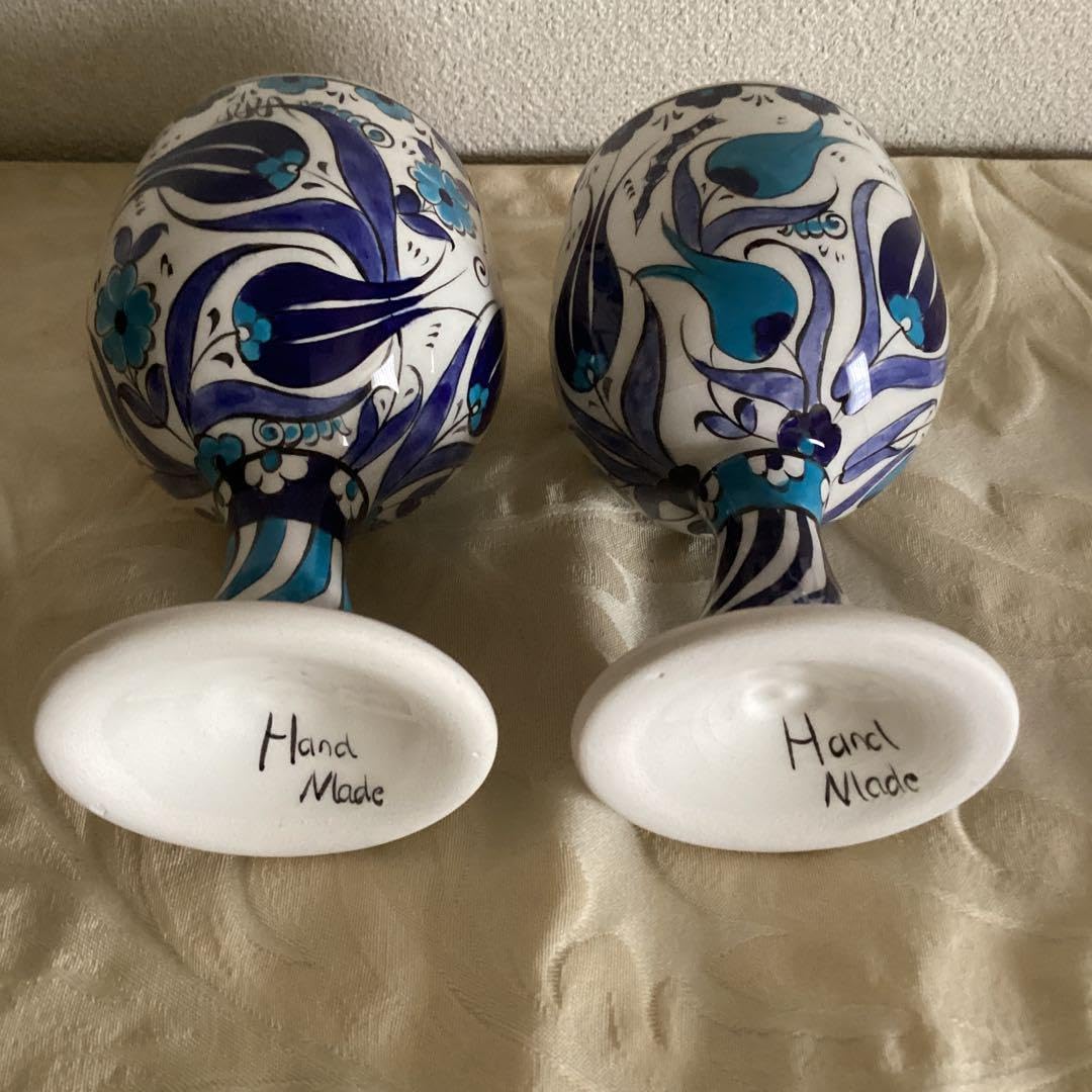 Amazon | トルコ ワイングラス キュタフヤ陶器 2脚セット | ノー