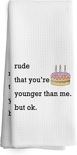 Miniatura 7 de TAEDIN Divertidas toallas de cocina con humor para adultos, 16 x 24 pulgadas, divertidos paños de cocina con refranes decorativos absorbentes para