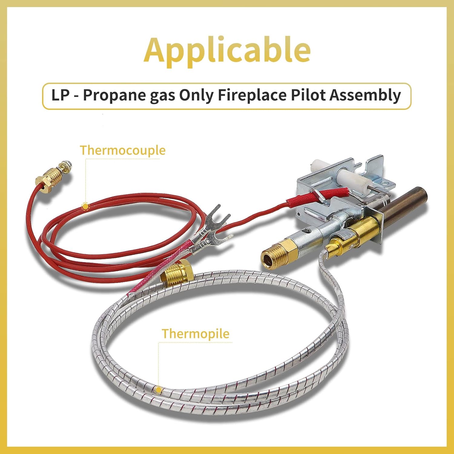 upgraded r3623 lp pilot assembly, include thermocouple and thermopile, compitable with empire fireplaces and stoves models civf-25, vfh-33m, vfyr-16, vfhd-32r, vfcr-25