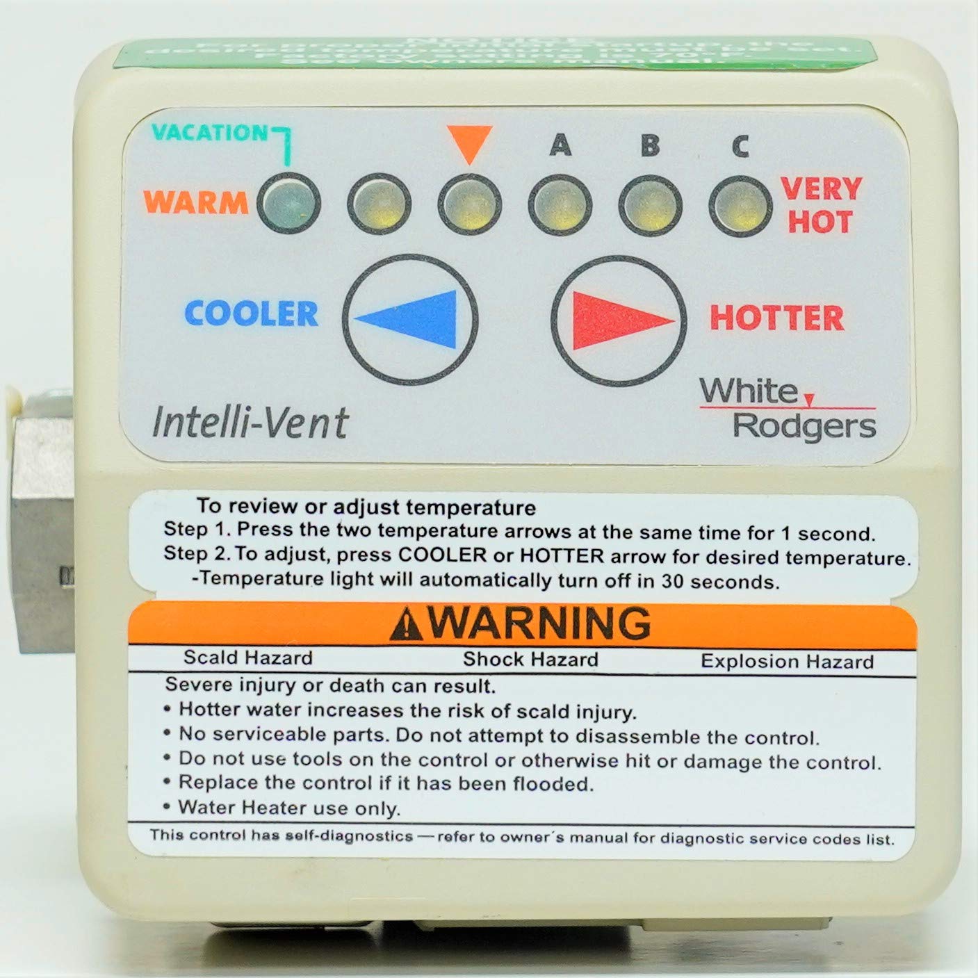 White-Rodgers 37E73A-903 Gas Water Heater Thermostat Control Intelli-Vent  Valve For Natural Gas Only - Amazon.com