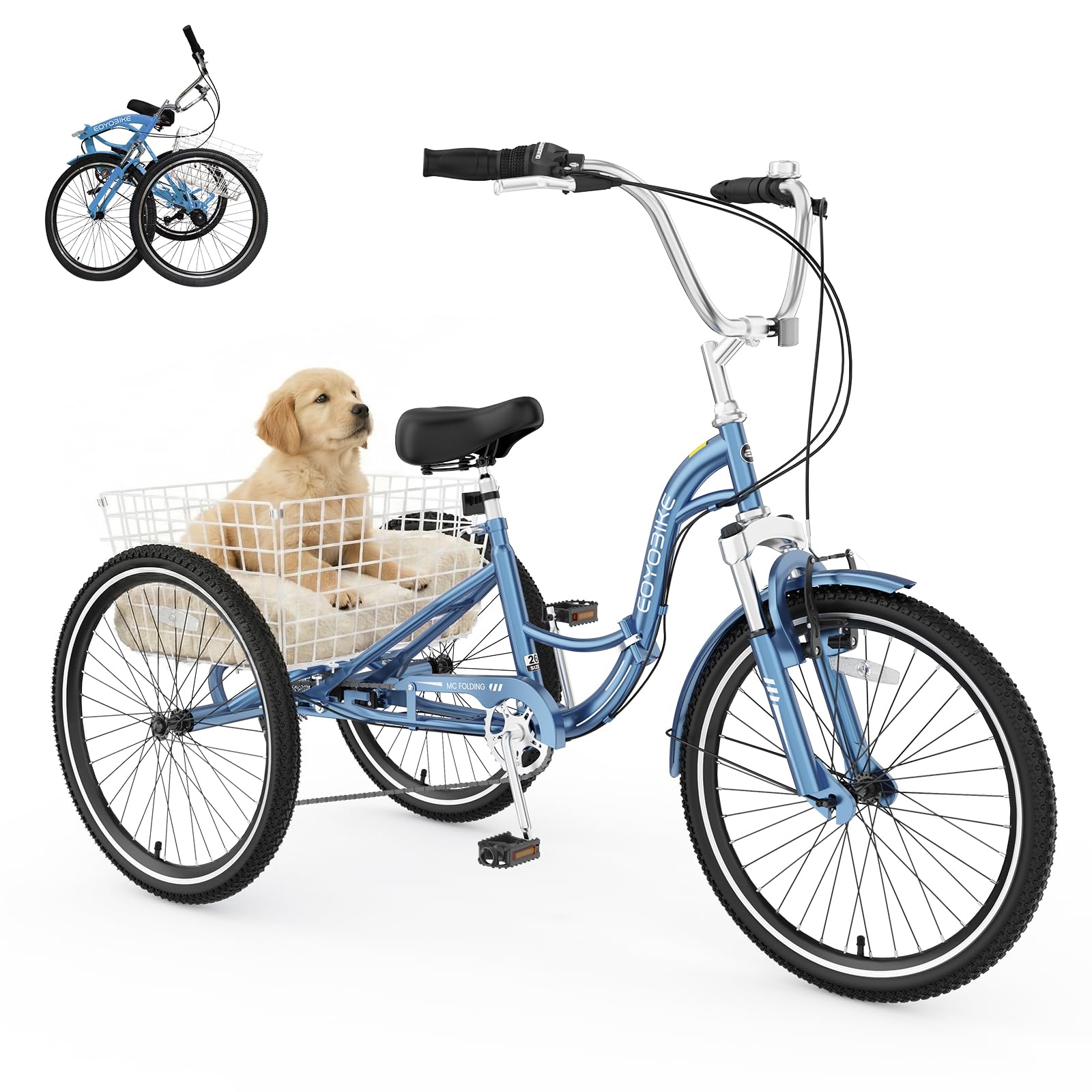 MOPHOTO Adult Folding Tricycle